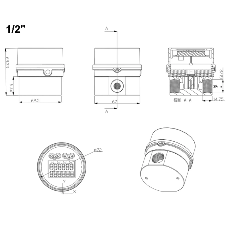DN15 Digital Oval Gear Flow Sensor Aluminum Alloy Oil Flow meter Hall Sensor For Oil/Milk/Honey