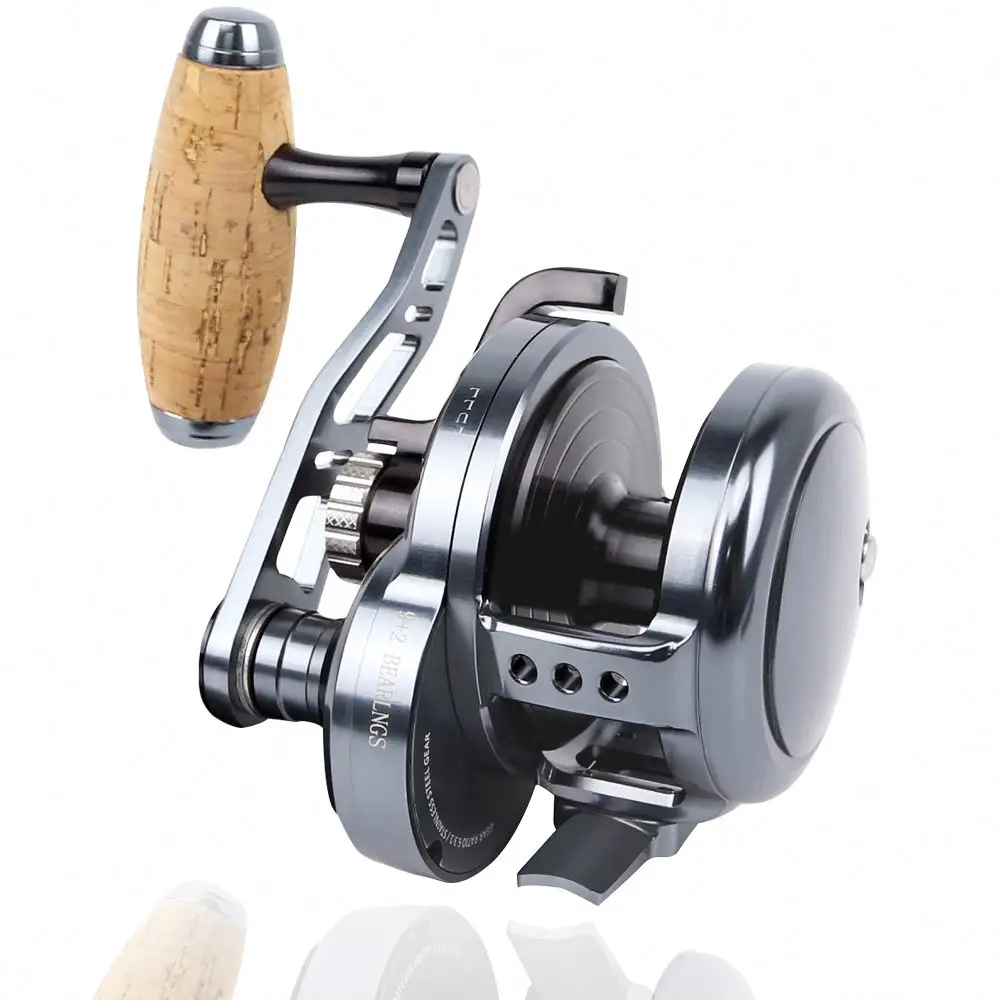 

Sales1 Madox Jigging Fishing Reel Max Drag 30KG Ocean Boat Fishing Overhead Full Metal Trolling Reel Deep Sea Fishing Reel