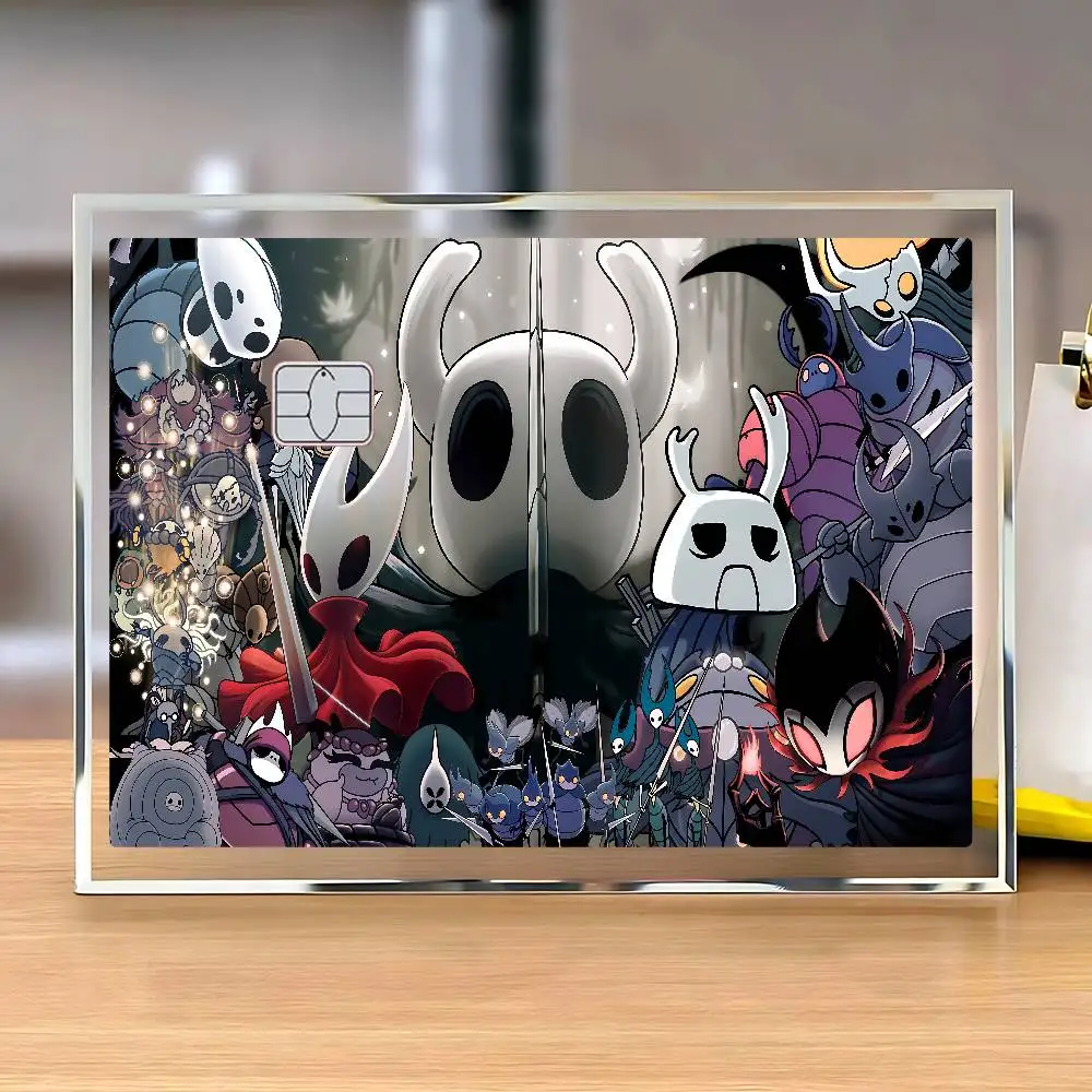 غطاء جلدي لفيلم H-Hollow Knight Anime لبطاقة الائتمان وبطاقة الخصم البنك الأمامية