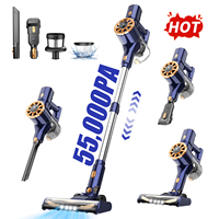 Vortisys Cordless Vacuum Cleaner, 55,000Pa, 2.3kg Handheld Vacuum, 55-Minute Run Time, HEPA x 3, Blue