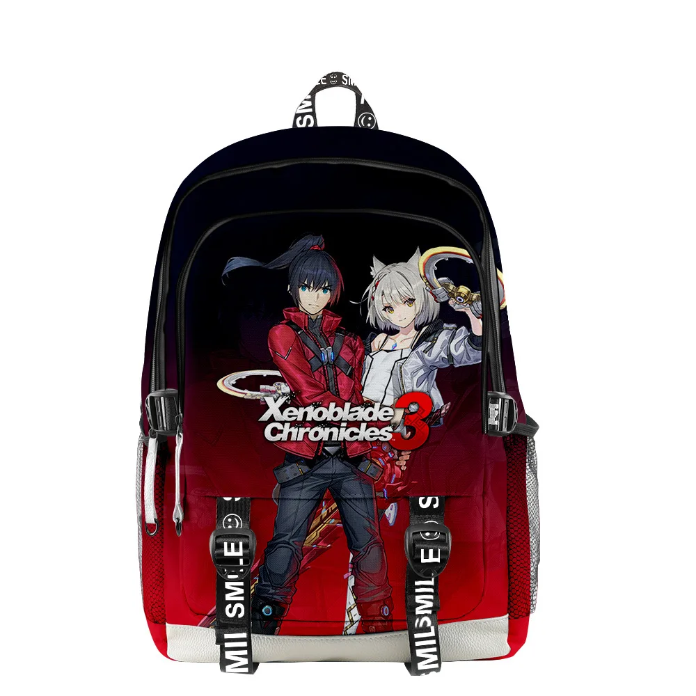 

Xenoblade Chronicles 3 Game Zipper Backpack School Bag Unique Daypack 2023 New Anime Games Traval Bag Oxford Cloth