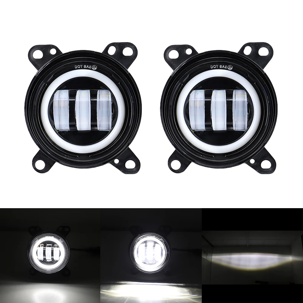 1 paire de phares antibrouillard LED avec Halo blanc pour DAF XF 105 LED, feu antibrouillard pour camion, accessoires de voiture