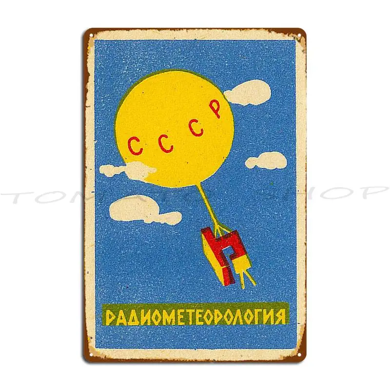 Russian Matchbox Label Metal Sign Plaques Wall Mural Party Cinema Designs Tin Sign Poster