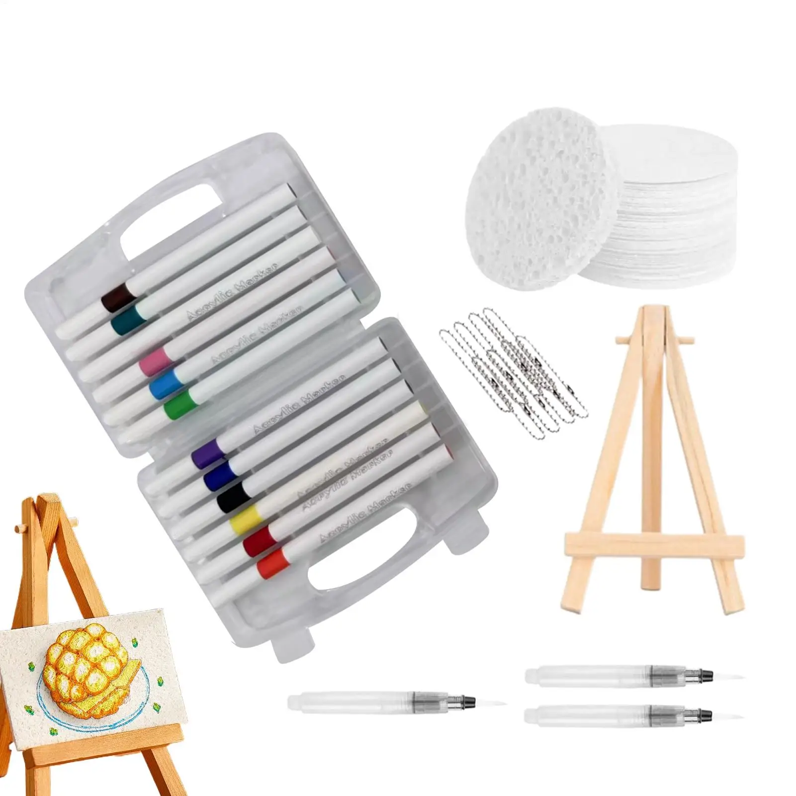 Magic Foam Texture Painting Kit Creative 3D Art Drawing Tools Canvas Sponge DIY Crafting Supplies Kids Painting Educational Toys