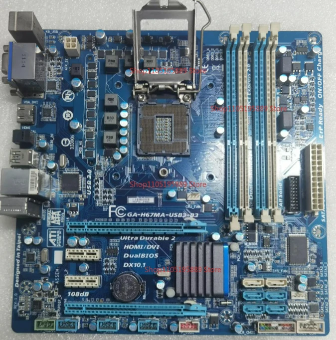 

Для Gigabyte GA-H67MA-USB3-B3 DDR3, поддержка процессоров I3/i5/i7 второго поколения, интерфейс 115, 100% протестировано.