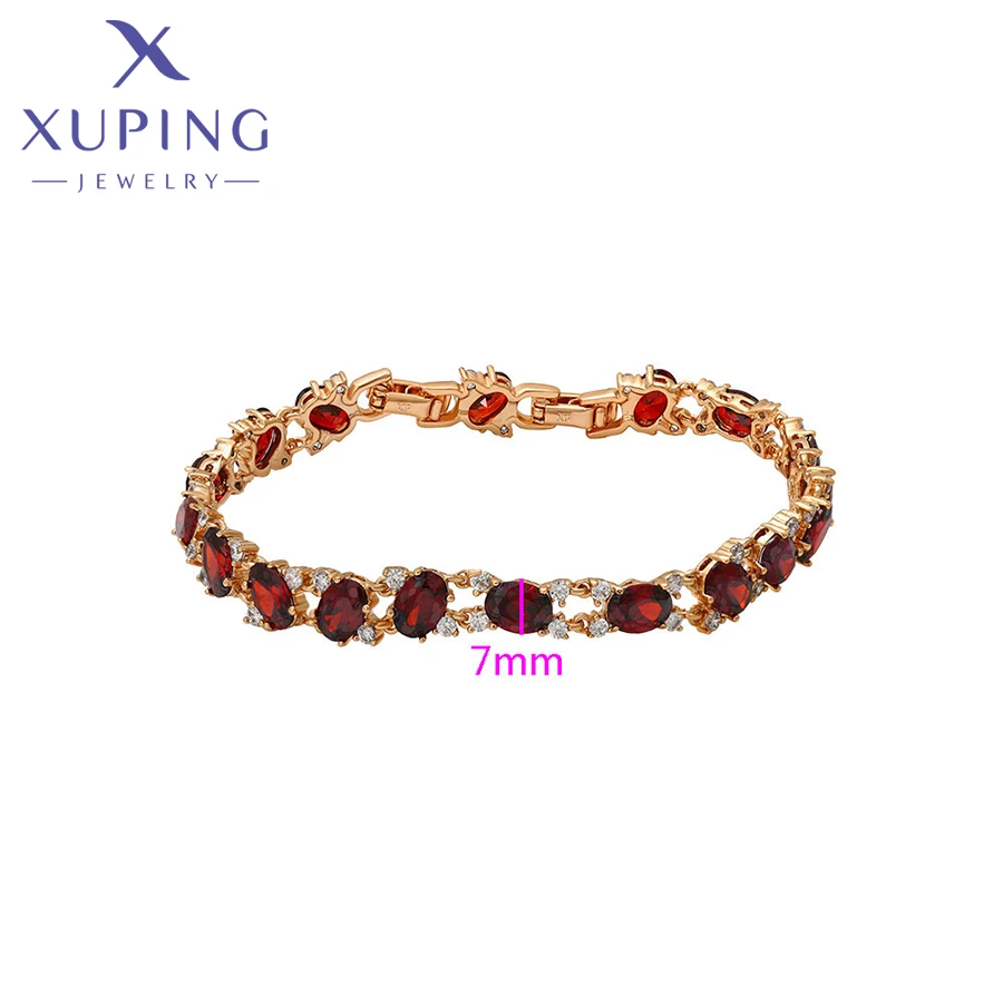 Xuping Jewelry Fashion Stone Charm New Gold Color Hand Bracelet for Women Party Birthday Gift X000457985