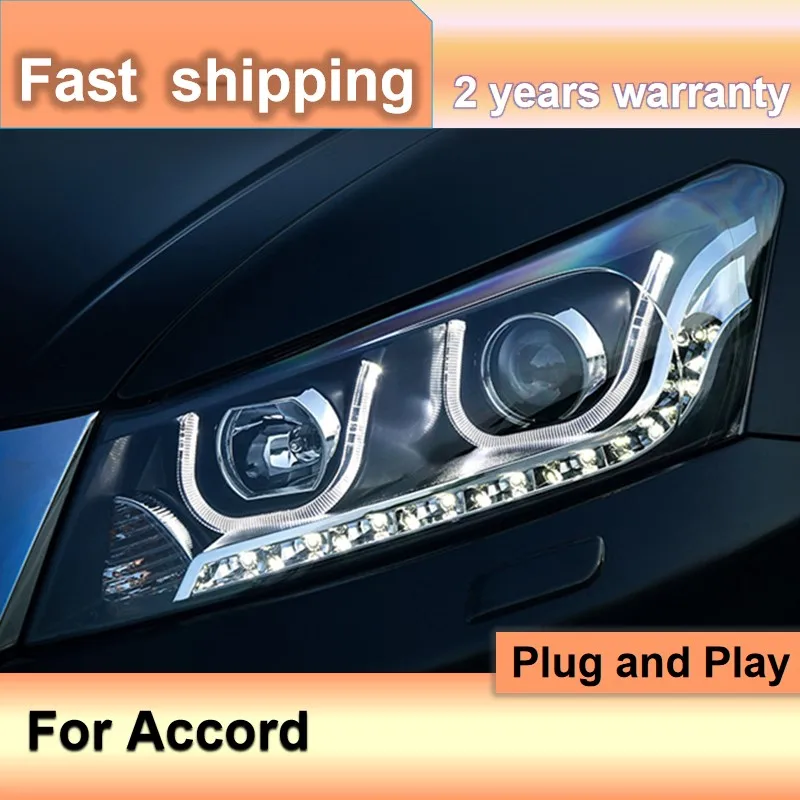 

Car Accessories for Honda Accord Headlight 2008-2012 Accord 8th Headlights DRL Turn Signal Low High Beam Projector Lens