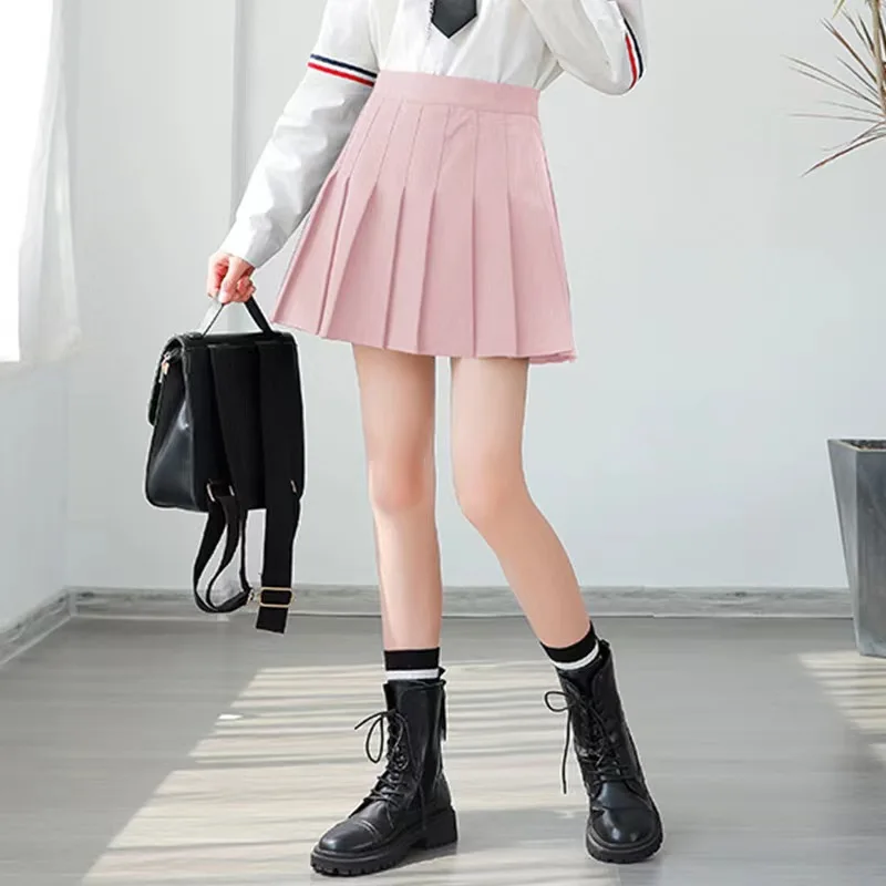 

2024 New 1pc Pleated High Waist Mini Skirt Women Sexy White Micro Ladies Korean Style Summer Miniskirt Y2k Egirl Hot Skirt XXXL