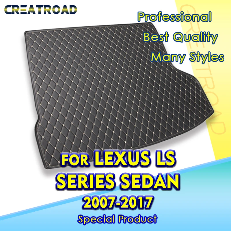 Car Trunk Mat For LEXUS LS Sedan 2007-2017 16 15 14 13 12 11 10 09 08 Custom Car Accessories Auto Interior Decoration