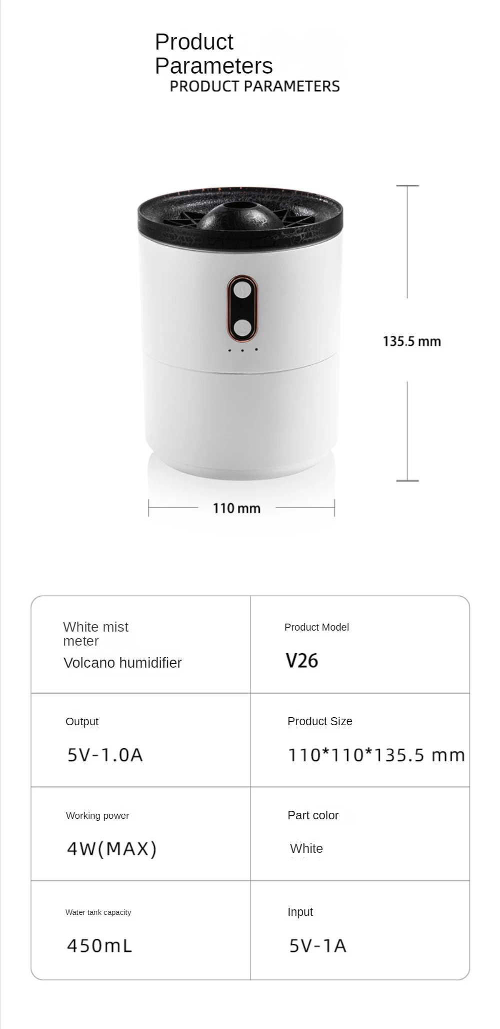 Chama umidificador casa grande capacidade inteligente vulcão spray desktop usb pequeno ar atomização ânion aroma difusor
