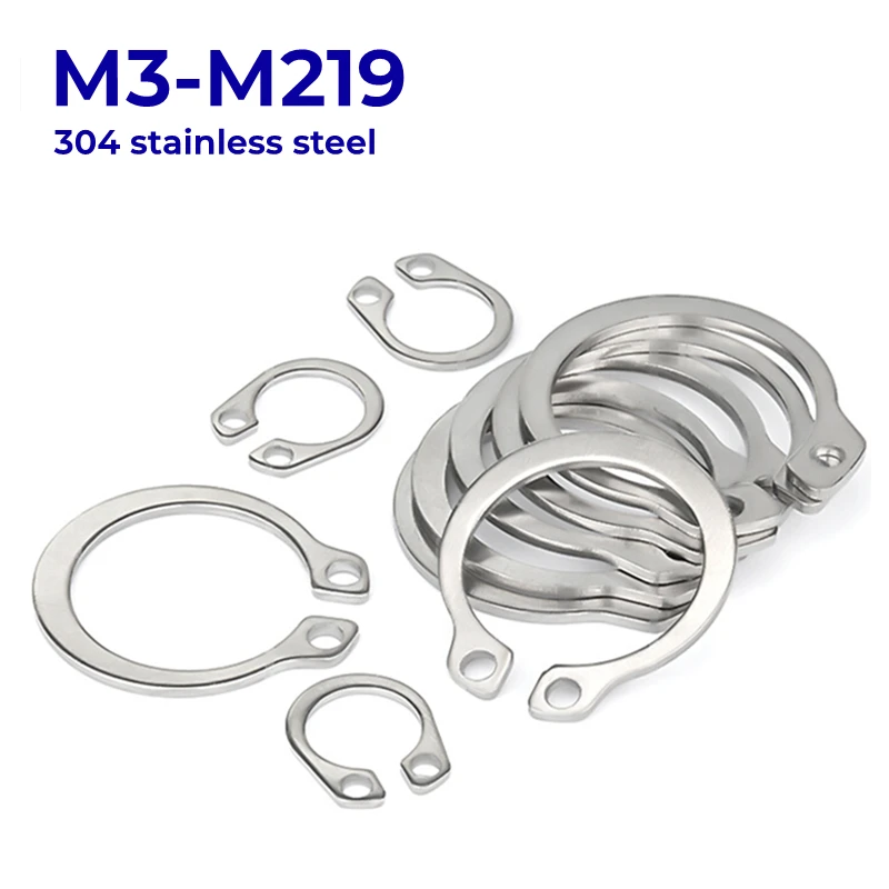 M3 M4 M5 M6 M7 M8 M10 M11-M219 304 Stainless Steel C Type External Circlip Bearing Retaining Clip Snap Ring Circlip For Shaft