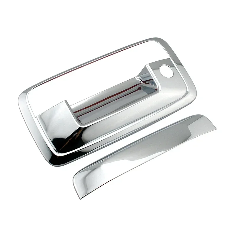 

Carbon car tail light/taillight frame chrome trims tail lamp cover Bezel for 2014-2018 Chevrolet chevy SILVERADO W/O Camera hole