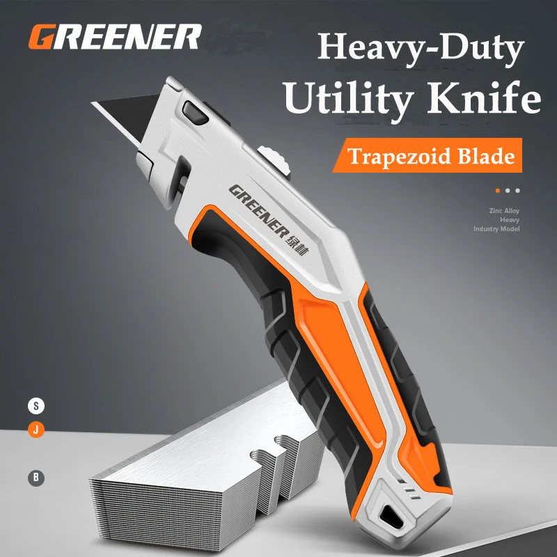 سكين متعدد الأغراض معدني قابل للطي شديد التحمل ، شفرة SK2 سوداء قابلة للطي ، قاطع صندوق متين صلب ، أداة فتح