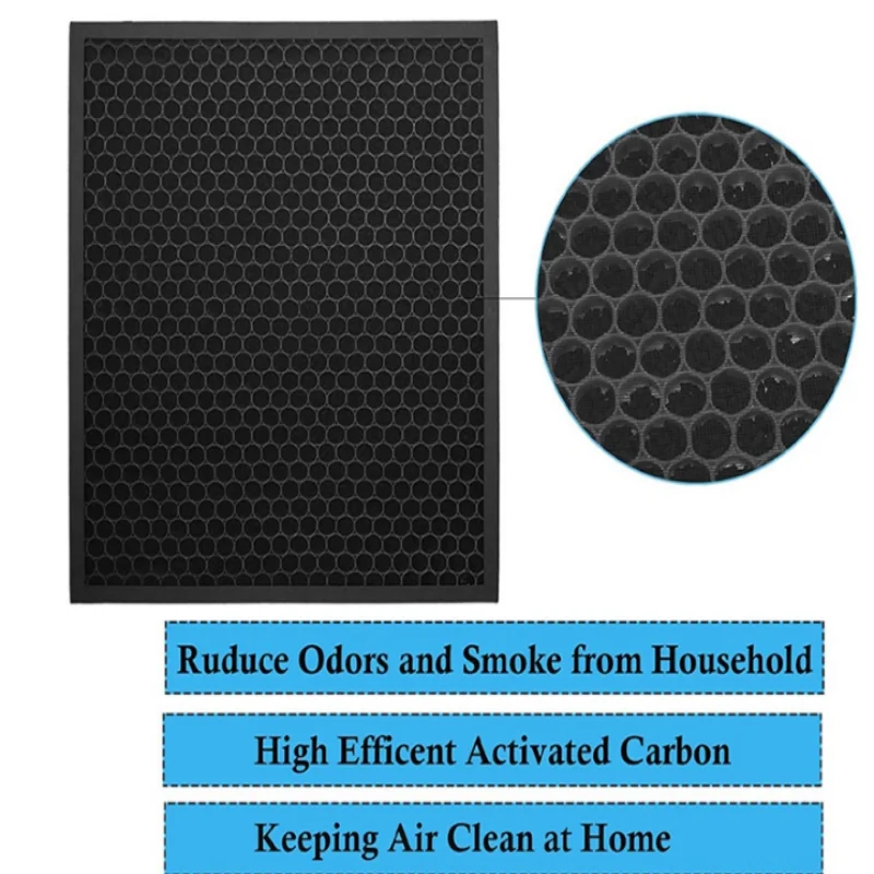 교체용 HEPA 필터 2 개, 활성탄 필터 230x370x30mm(HEPA) ,230x370x10MM (탄소)