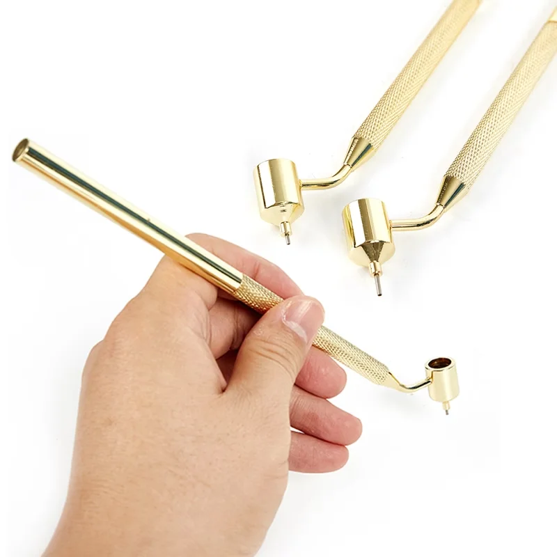Gold‑Colored Metal Fine‑Line Pens with Precision Tips, Durable for Detailed Art, Sketching, Drafting & Greeting Card Artwork