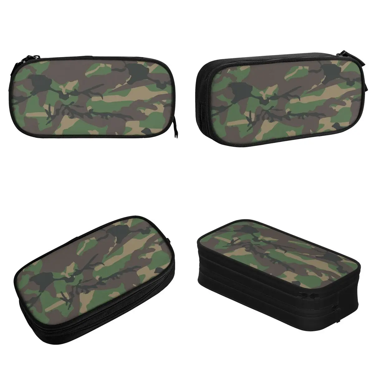 Jungle Camouflage Pencil Case Army Military Camo Pencilcases Pen for Student Large Storage Bags School Supplies Gift Stationery