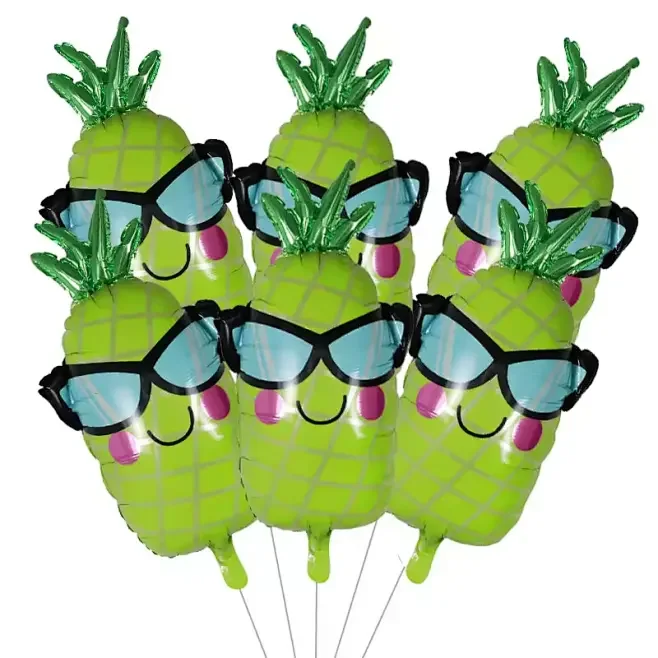 6/8 stücke Obst Ballons Erdbeere Avocado Folie Helium Ballon Wassermelone Orange Kaktus Ballon kinder Thema Party Dekoration – Detail 4