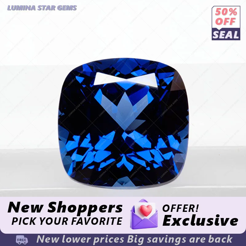 

Royal Blue Lab Grown Sapphire Loose Gemstones Multiple Facet Cuts For Jewelry Making Custom Design Selectable Certificate