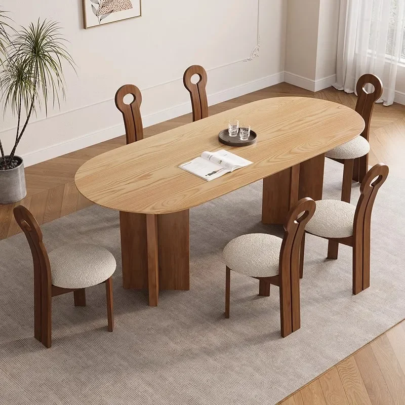 Garden Italian Dining Table Center Oval Unique Dinette Restaurant Dining Table Coffee Kitchen Mesa De Jantar Furniture For Home