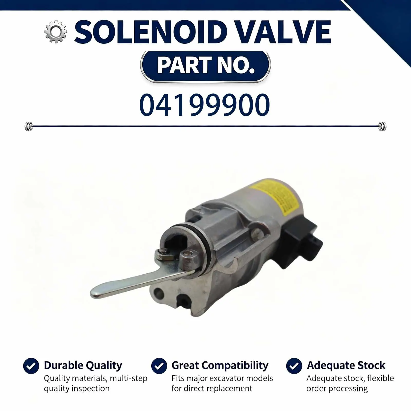 04206915 12V solenoid valve Compatible for Volvo Backhoe Loader BL61 BL71 BL61 PLUS BL71 PLUS BL60 BL70 Eng