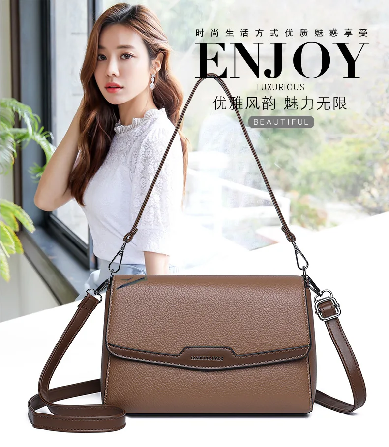 

2025 New Large Crossbody Bag Women Stylish Square Textured Fashion Purse