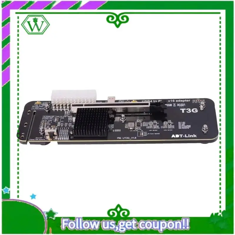 Reliable-UT3G V1.6 For NUC ITX STX Notebook PC Graphics Card External USB 4.0 To Pcie X16 EGPU Adapter