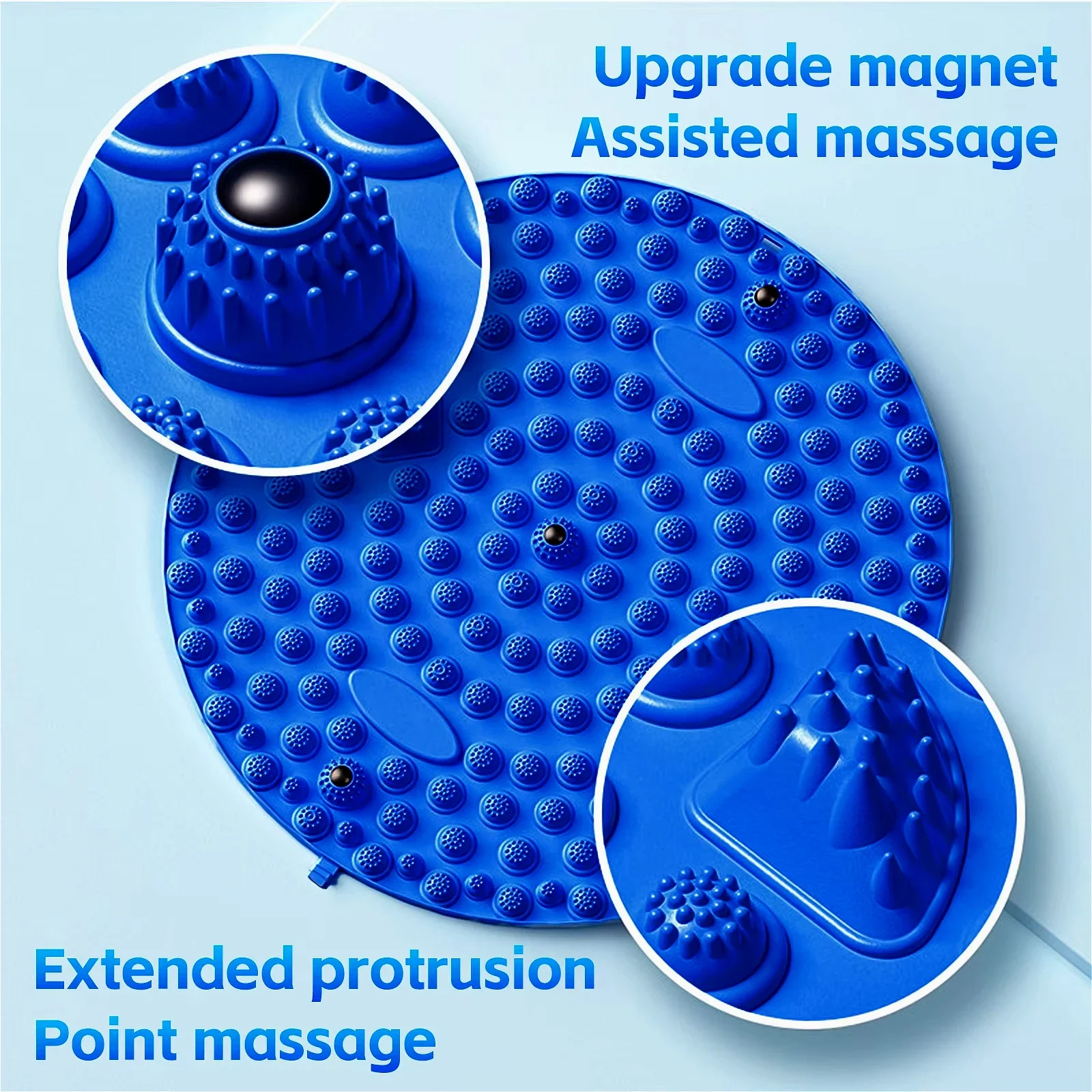 Lodestone Acupoint Meridian Massage Foot Pad,Relieve Muscle Fatigue Acupressure Mat,round It Can Be Spliced Without Deformation