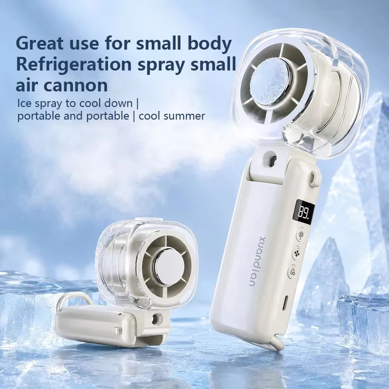 2026. Portable Electric Ice Mist Cooling Fan - Chip-Cooled, Ice-Water Compatible, High Airflow, Summer Outdoor Fan