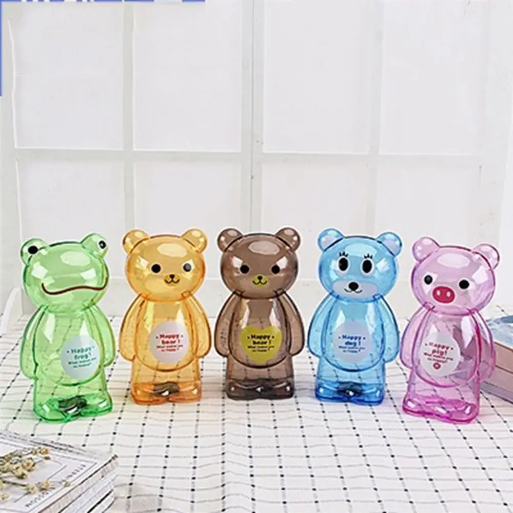 Transparent Fun Childhood Manage Funds Cartoon Bear Kindergarten Cartoon Saving Box Birthday Gifts   Bear Piggy Bank