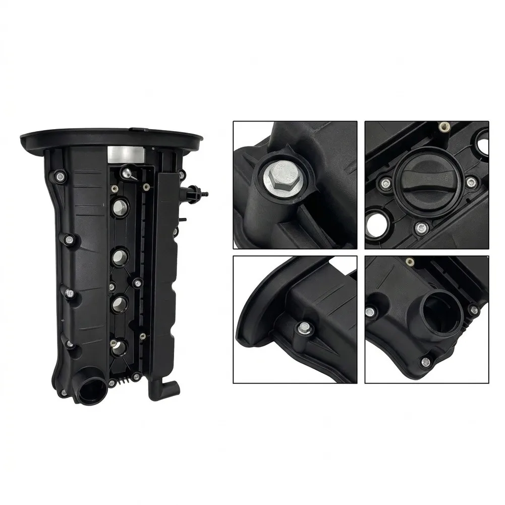 For Chevrolet For Aveo 1.6L Engine Valve Cover L4 DOHC Petrol for 2004 2005 Hatchback and Sedan Black 96473698