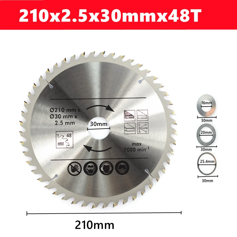 1pcs TCT houtbewerking zaagblad conventionele tandvorm 110/115/136/160/165/185/210/250/305mm houtbewerking zaagblad snijgereedschap