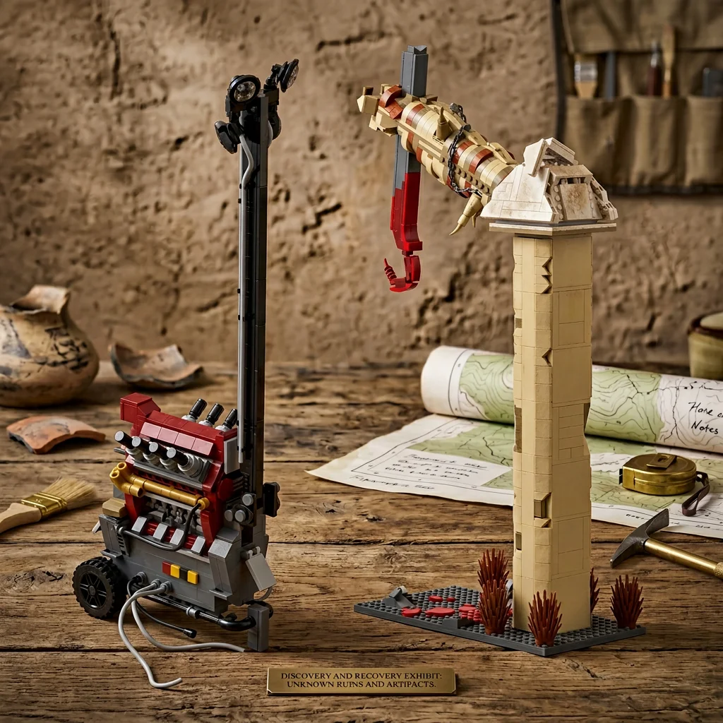 Horror Game Generator Sacrificial Hook Building Blocks MOC Model Bricks DIY Construction Kit For Adult Game Fans Gift