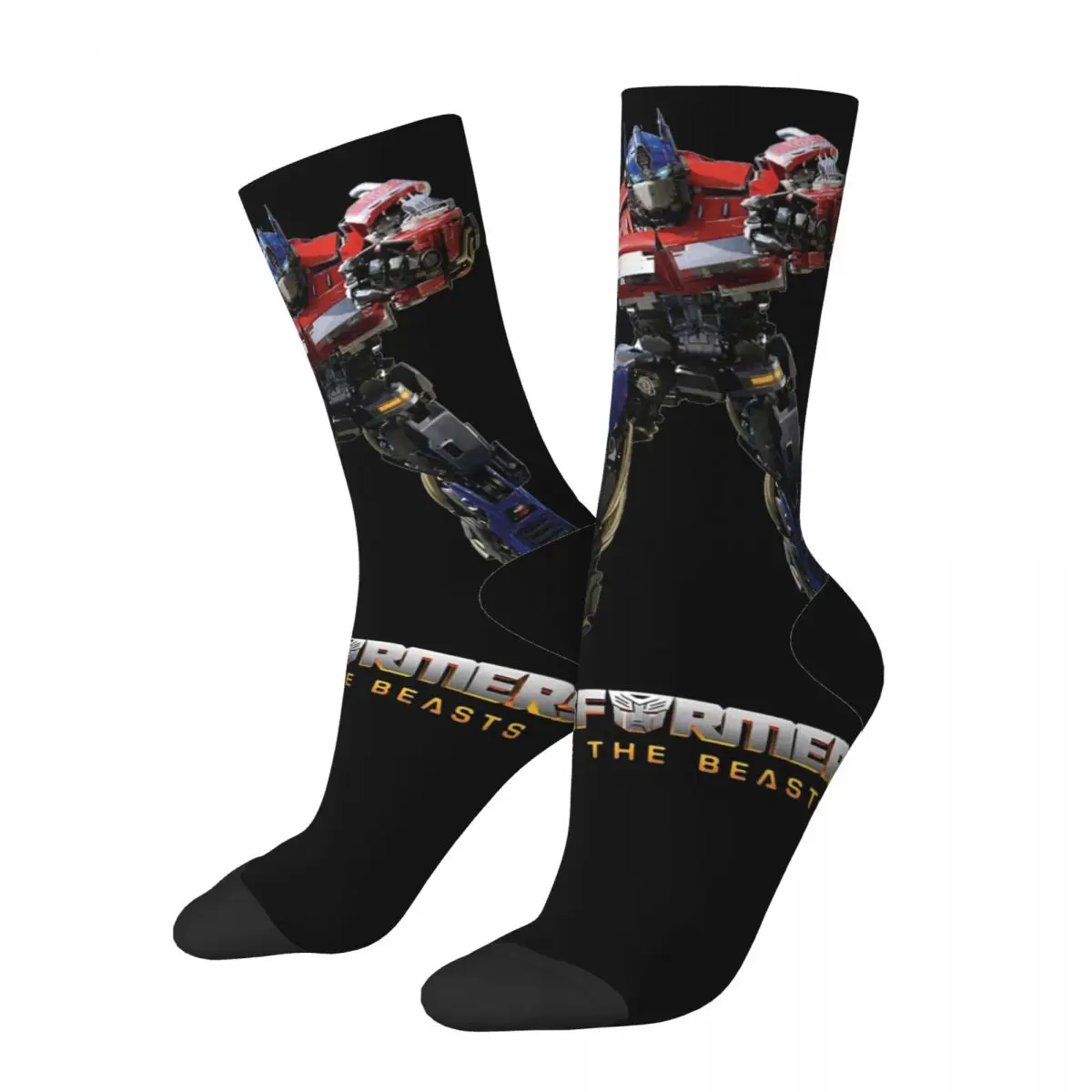 Casual Transformers Rise Of The Beasts Rotb Theme Design Basketball Socks Merch All Season Soft Crew Socks Breathable