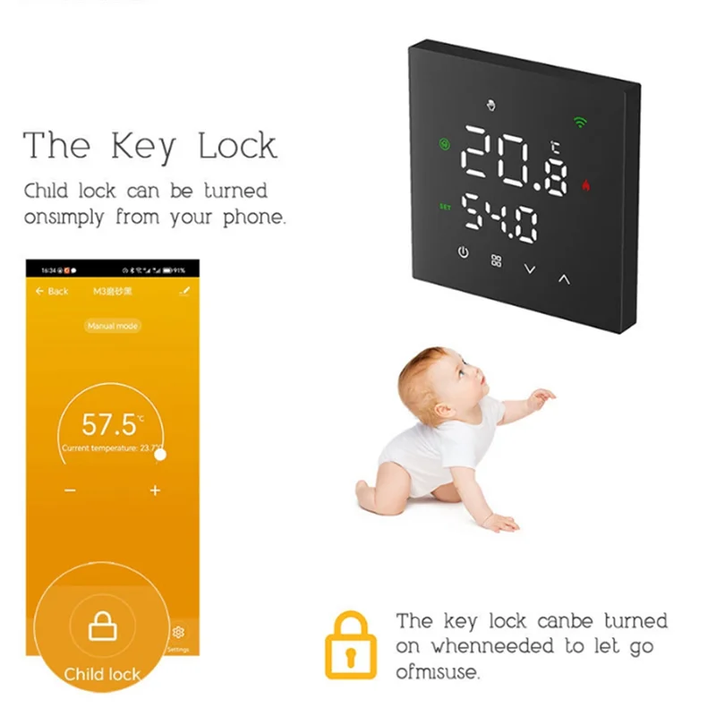 Tuya Wifi Smart Thermostat Smart Gas Boiler Heating Temperature Controller Switch For Google Home Alexa Alice AN01R