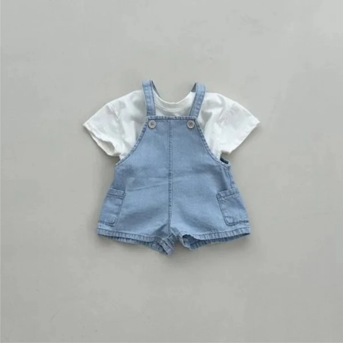 2026 Summer New Baby Denim Overalls Solid Cute Infant Girl Strap Shorts Toddler Fashion Bib Boys Casual Shorts Baby Clothes
