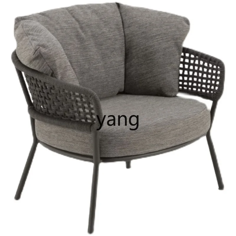 LTT outdoor rattan sofa coffee table furniture combination waterproof sunscreen garden leisure