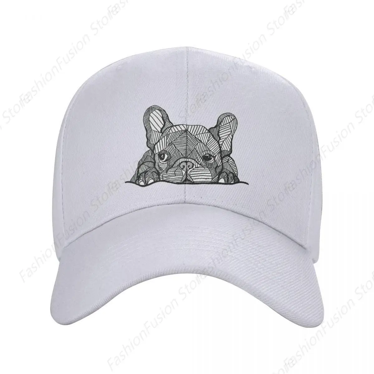 Classic French Bulldog Baseball Cap Men Women Adjustable Unisex Trucker Hat Fashion Ball Caps for Daily Casual Outdoor Headwear