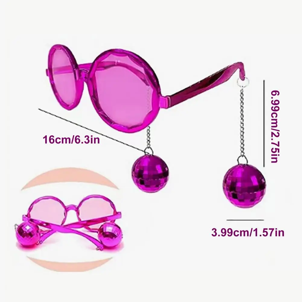 Gafas de discoteca retro Bola de discoteca retro Favores de fiesta para mujeres Hombres Gafas de sol con colgante de bola de discoteca Accesorios de carnaval Únicos