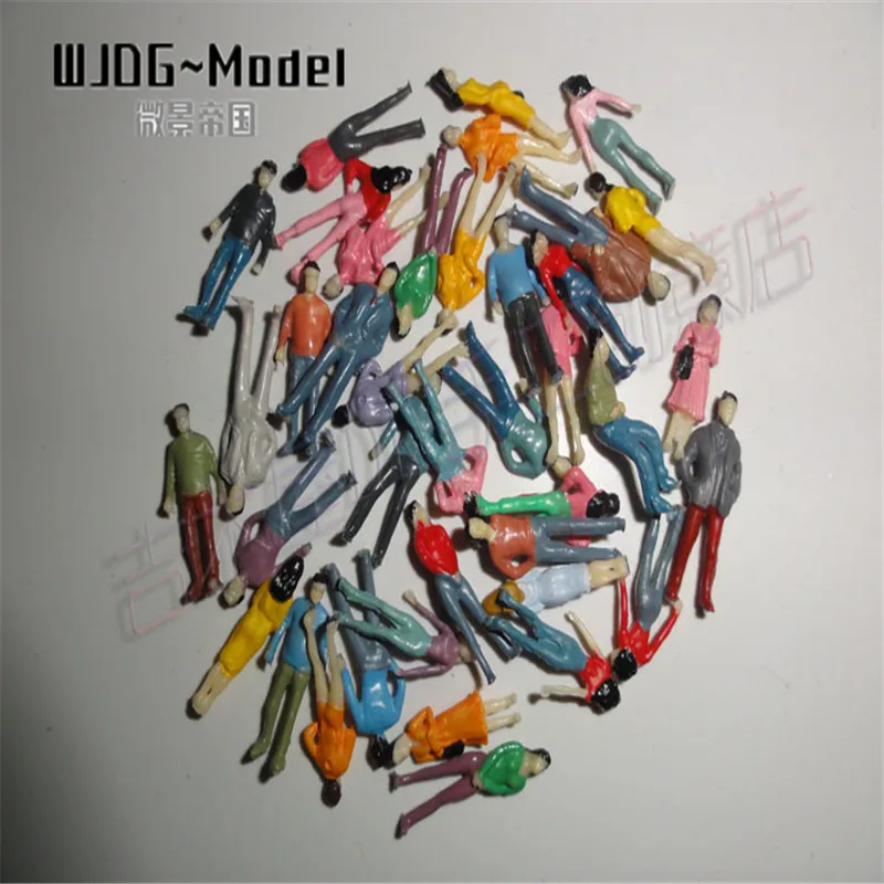 

wiking 100pcs 1:50 scale train building people Painted Model Train Passenger People Figures