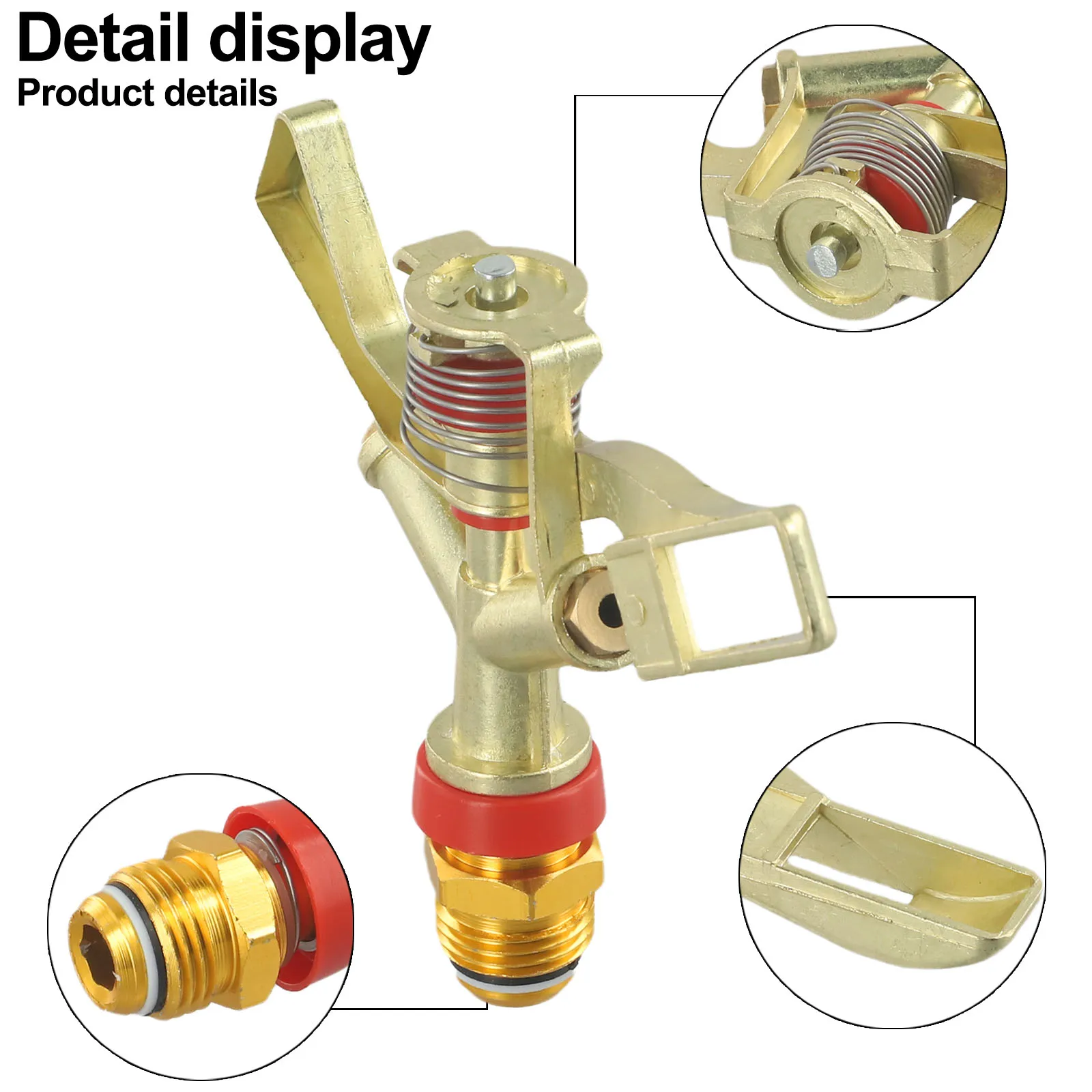 

1Pc Spray Nozzle Adjustable Brass Cooling Garden Irrigation Lawn Water Watering Yard 1x 360° Rotation Sale Latest