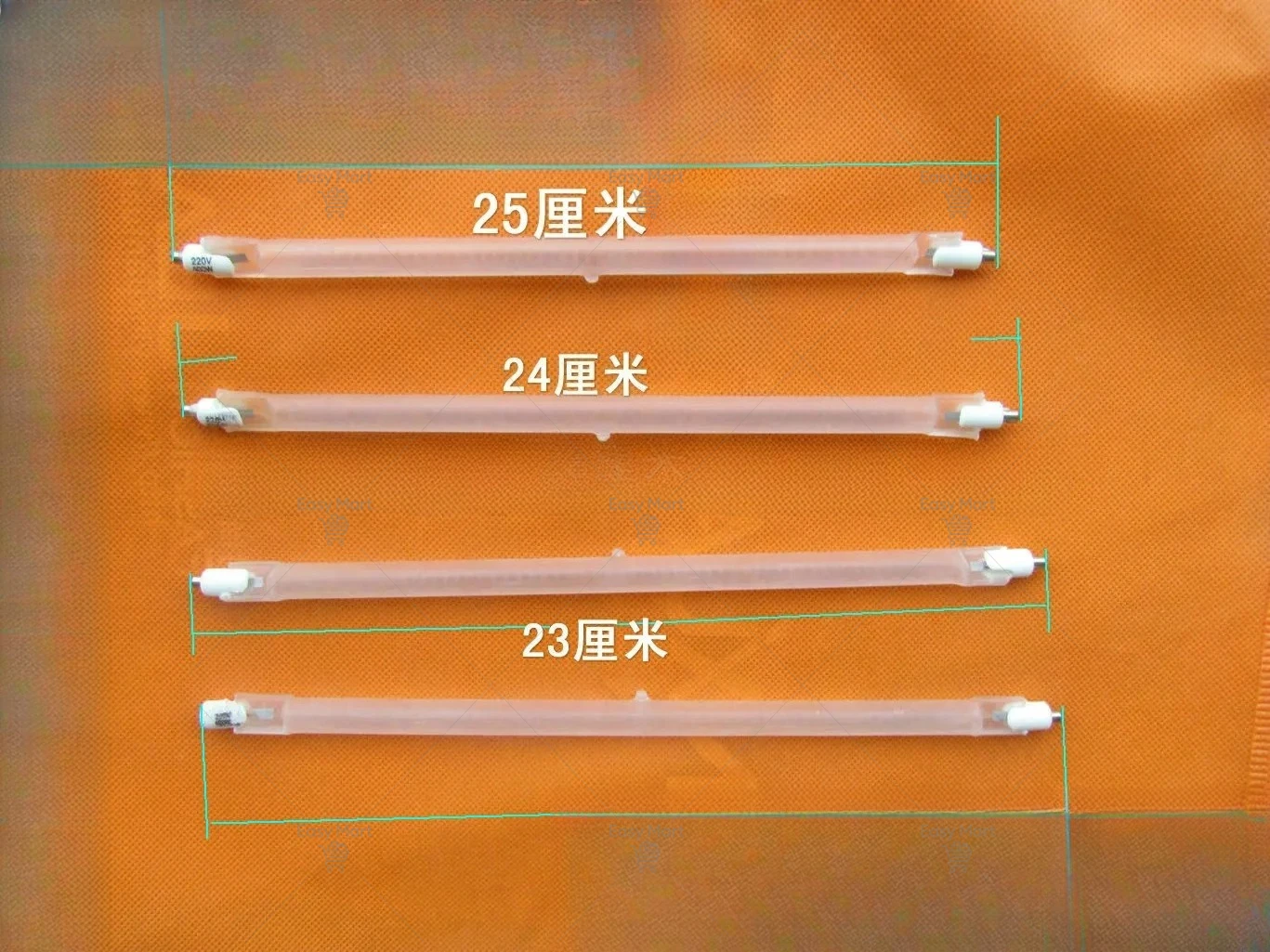Halogen tube, heating lamp, matte glass, built-in plug, 400w electric heating tube with wire, quartz heating tube