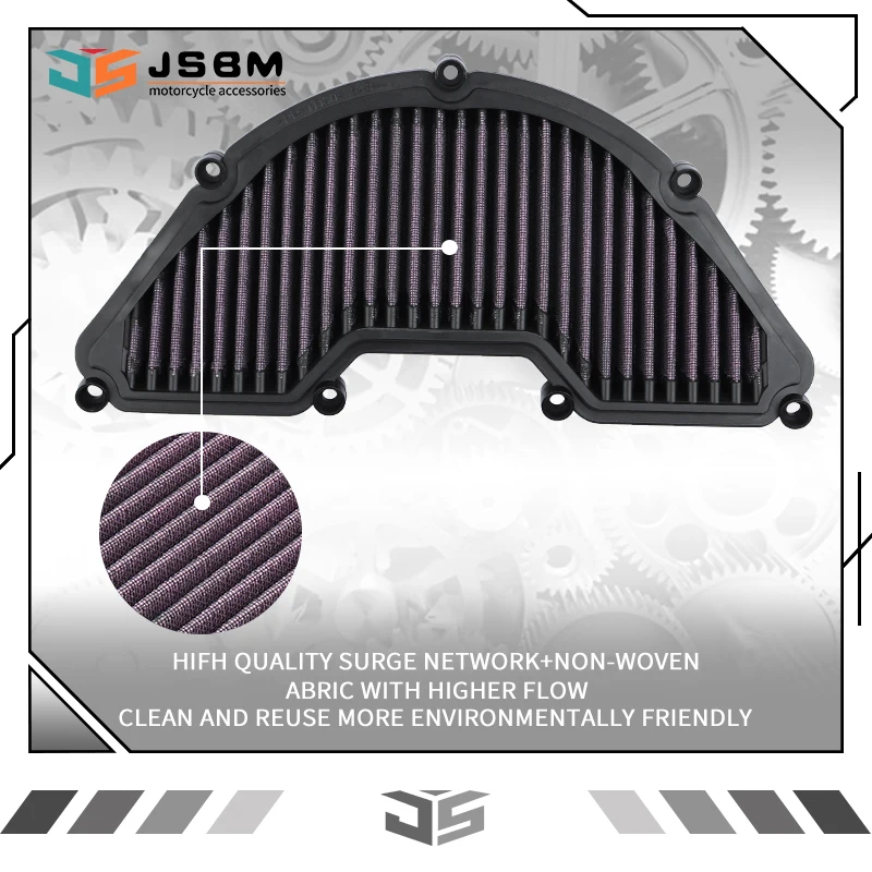 

JSBM Motorcycle Accessories High Flow Air Filter For QJMOTOR Super 921 QJ900GS-8D MV Augsta Brutale 1000 F4R RUSH LH RC 15-24