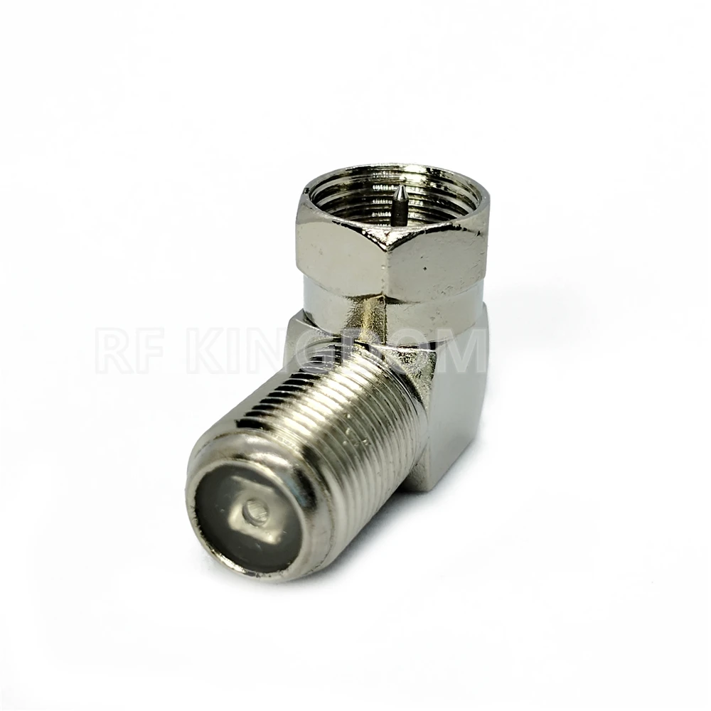 F Male to F Female Right Angle Adapter Socket Cable SAT TV Adapters 90 Degree RF Coaxial Connector