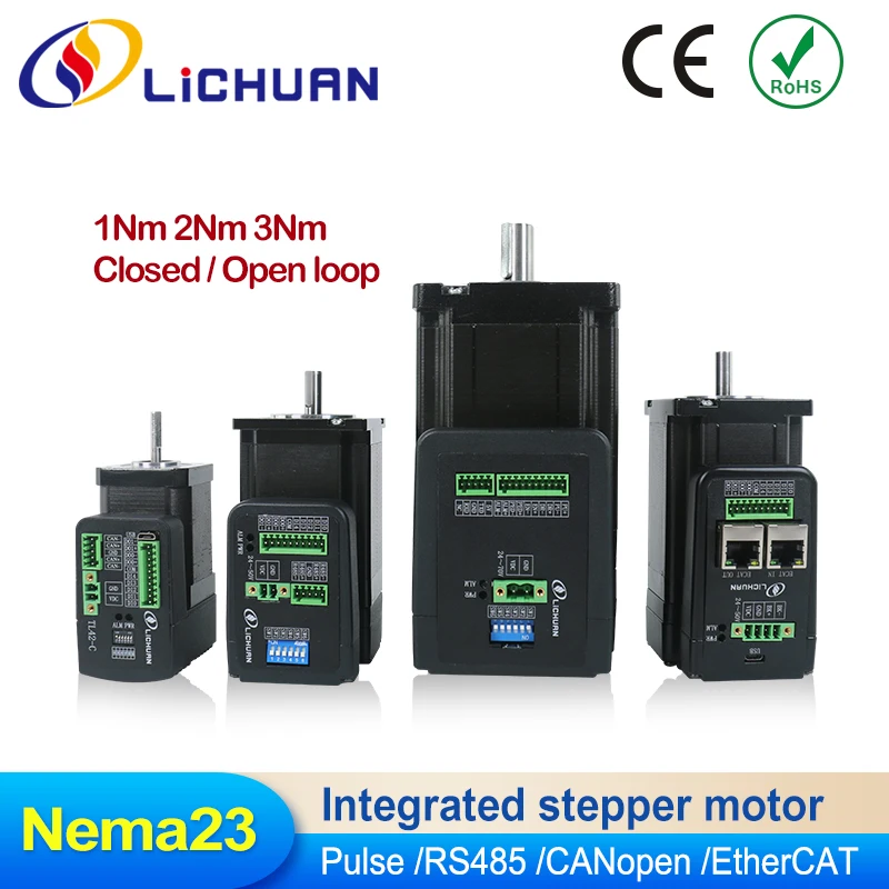 Lichuan Nema23 Integrated Stepper Motors 3Nm Pulse Motor shaft 10mm with integrated controller 4A DC36V