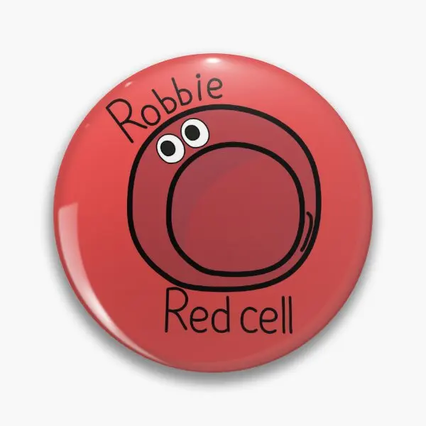 Robbie Red Cell  Soft Button Pin Women Cartoon Metal Brooch Hat Lapel Pin Gift Cute Creative Jewelry Clothes Funny Fashion Lover