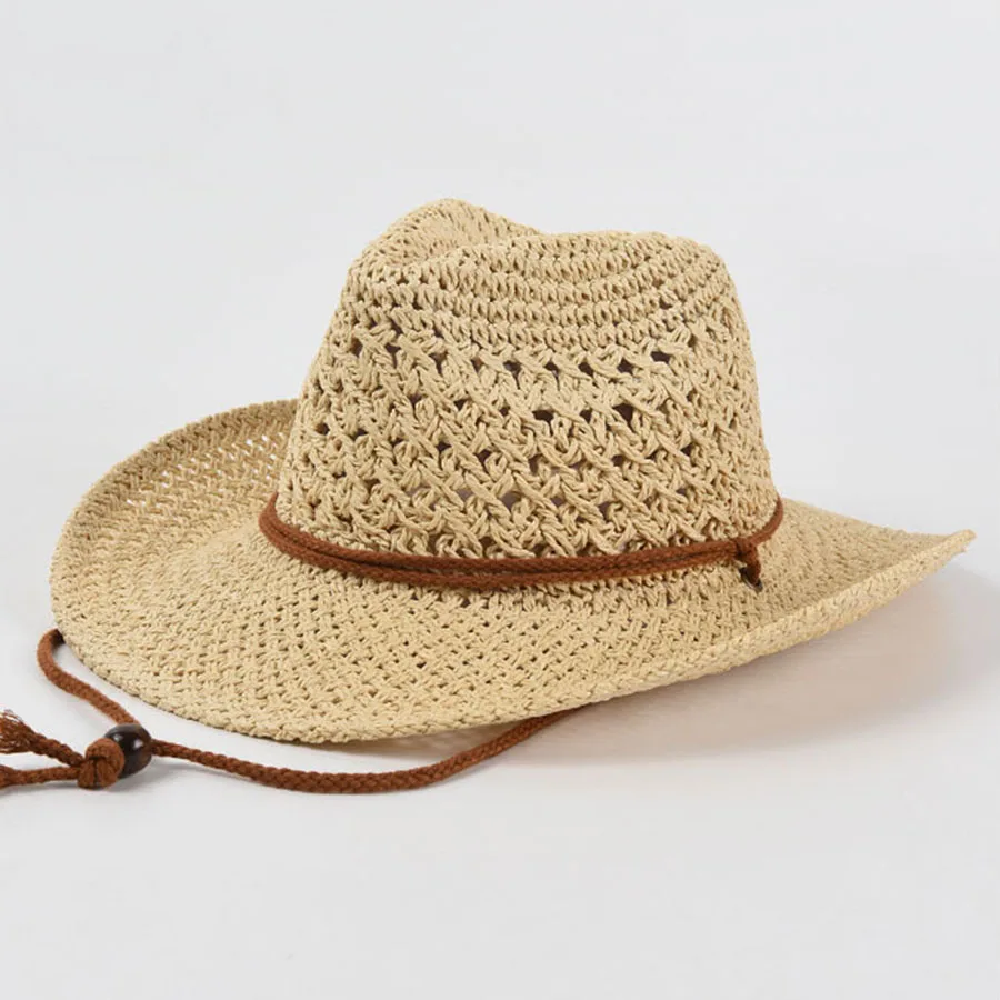 Panama Soft Straw Hat For Men Women Summer Breathable Travel Beach Hats Solid Wide Brim Sunscreen Hat