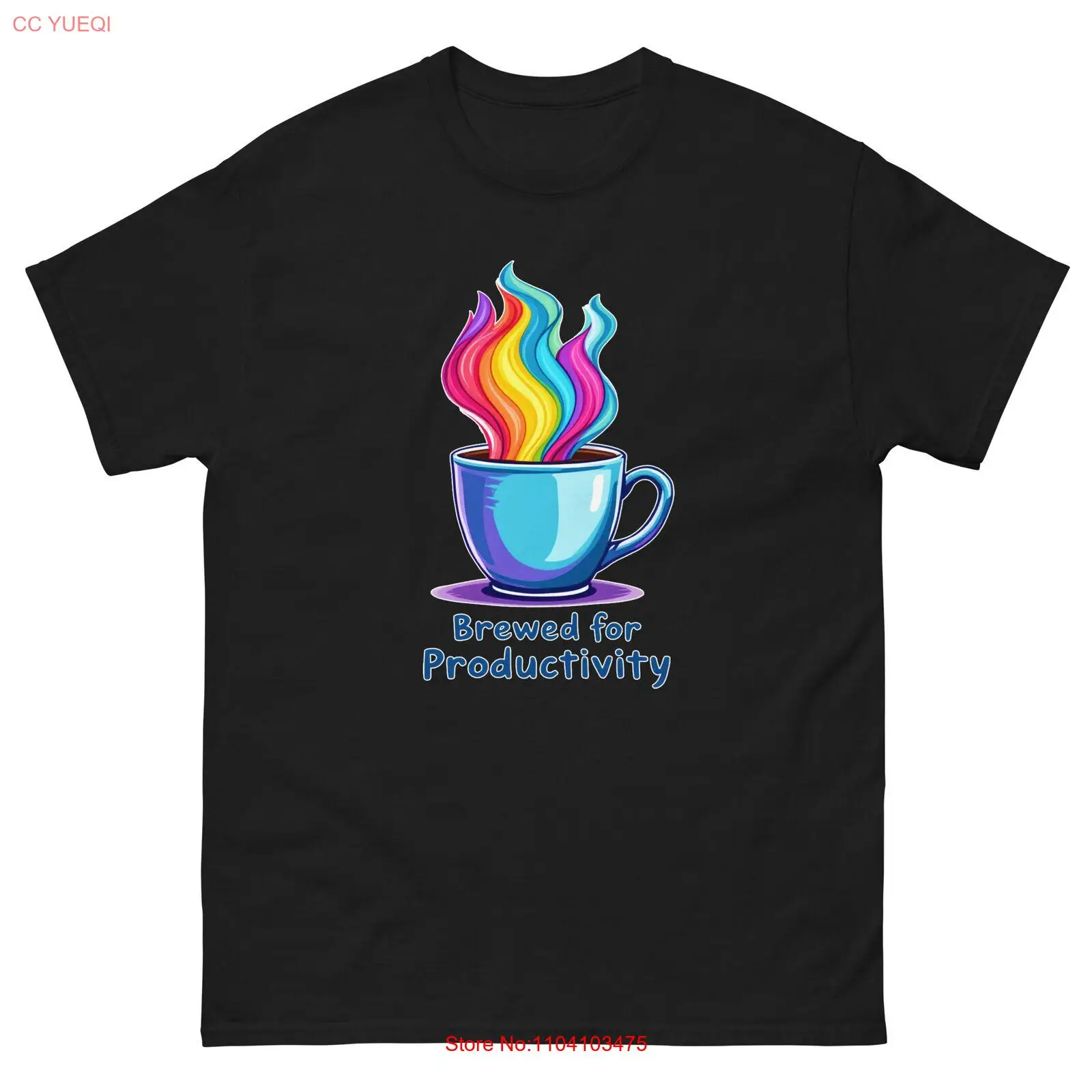 Brewed for Productivity Funny Work From Home T-Shirt