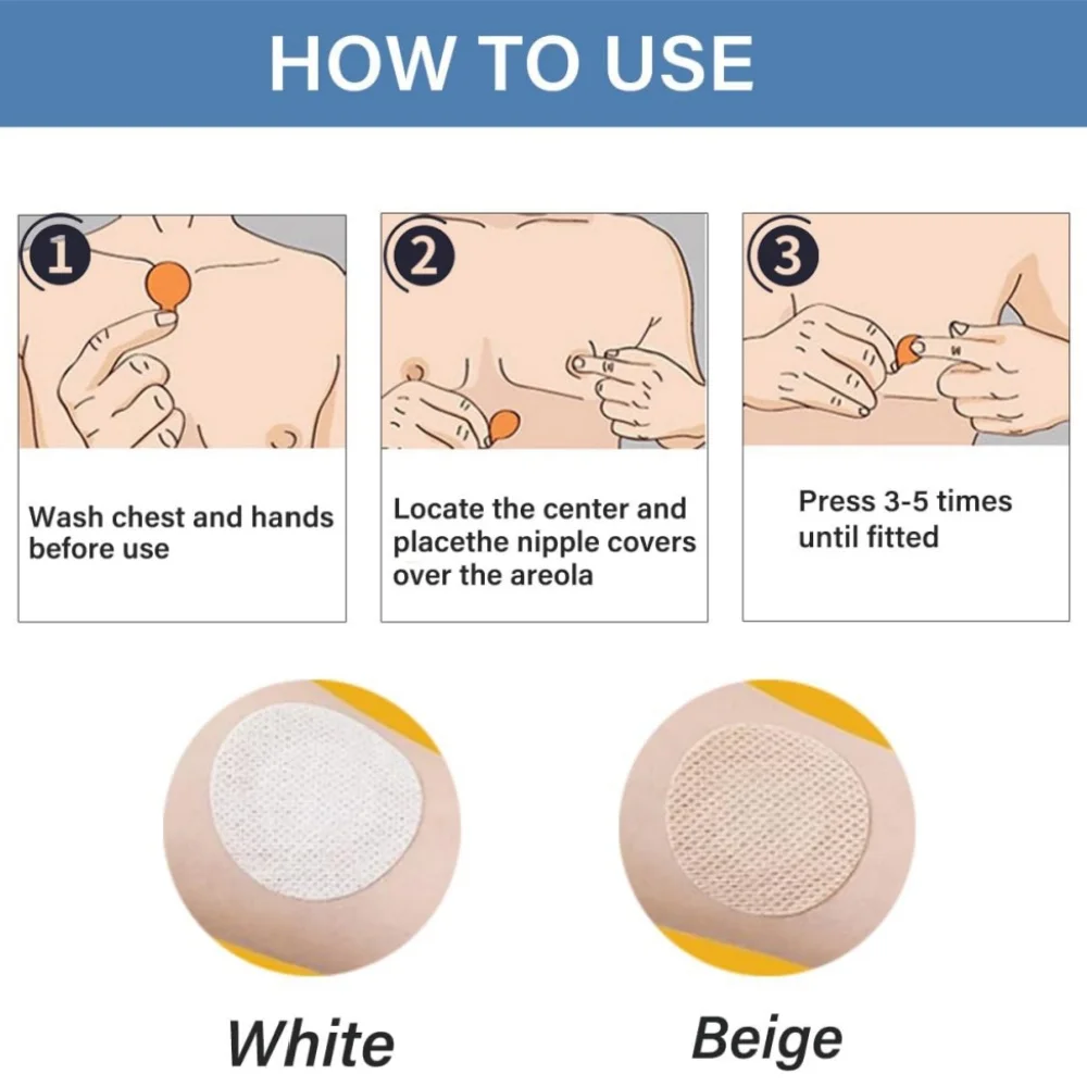 Nipple Covers Men, Anti-Chafing Nipple Covers for Men, No-Show Mens Nipple Guard Tape for Running, Sports, and Daily Wear image 6