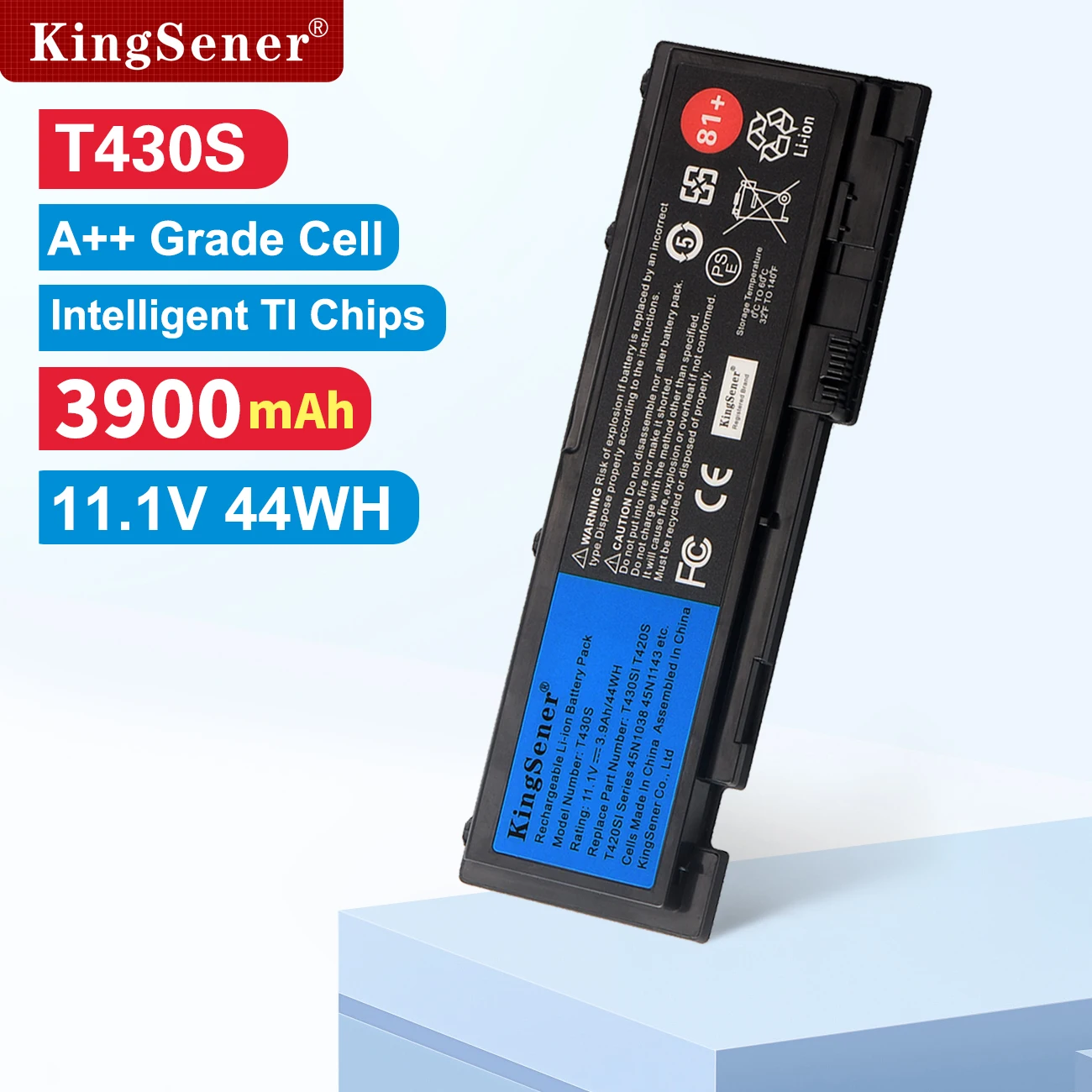 KingSener Laptop Battery For Lenovo ThinkPad T430S T420S T420si T430si 45N1039 45N1038 45N1036 42T4846 42T4847 44WH 500+ Cycles
