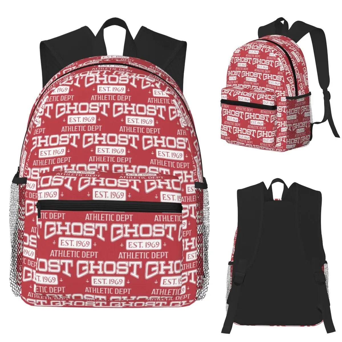 

Ghost Athletic Dept - Light Theme Student Backpack School Bag Hiking Travel Daypack for Boys Girls Fashion Bookbag Shoulder Bags